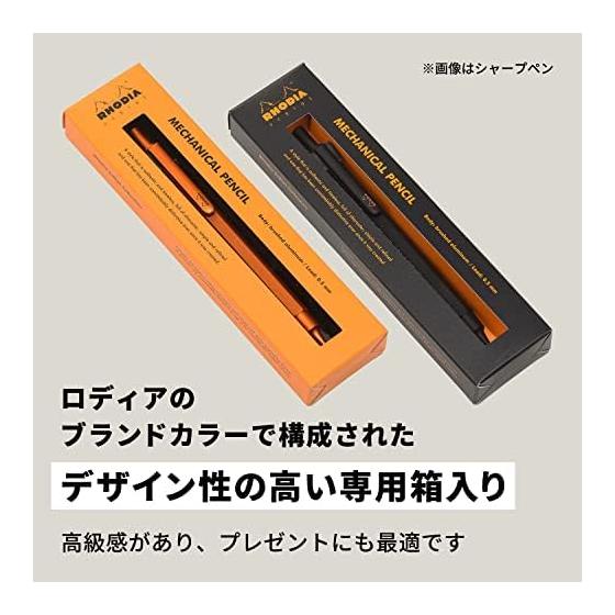 Rhodia Script Hexagonal Barrel Aluminum Body Hairline Finish 0.5mm Black Mechanical Pencil