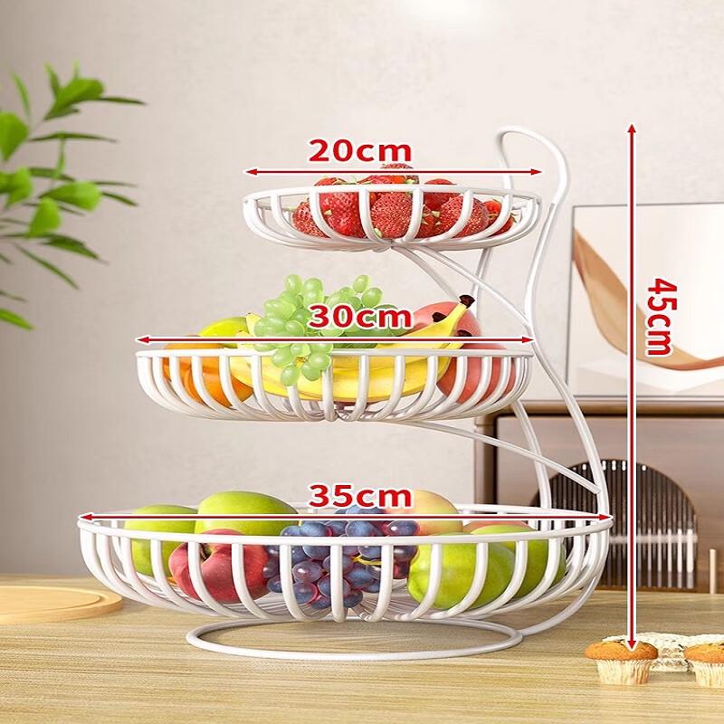 Ру Хан Легкая Роскошь 3-ярусная Металлическая Фруктовница и Конфетница