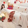 Winter Plush Sofa Cover Cloth Ins Style Cream Style Non-Slip Sofa Blanket High Sense Full Covered Christmas Sofa Towel