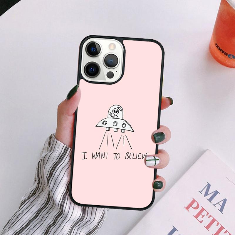 

I want to believe UFO Phone Case For iPhone 17 Air 14 13 12 16Pro Max 15 Plus Cover Shell Max coque iPhone 11