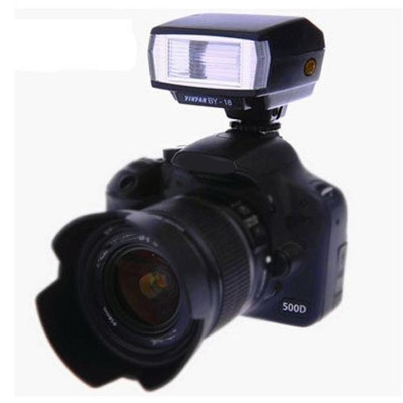 Mini Camera Flash With 2.5mm PC Sync 60° Horizontal Coverage Adjustable Mount For Auxiliary Lighting