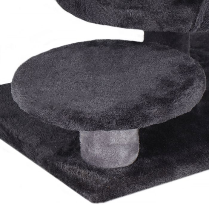 Kratzbaum - Springos® - 4 Ebenen - Plüschhaus - Sisalsäulen - 87 cm