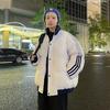 Autumn and Winter New Couple Stand-up Collar Men's and Women's Winter Coats Are Warm and Popular. Three Hooded Thickened Cotton Clothes Are Trendy.