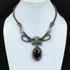 Amethyst Necklace Handmade Jewelry, 999 Copper Wire Wrapped Necklace Designer Gemstone Jewelry Adjustable Chain Necklace Gift For Mom