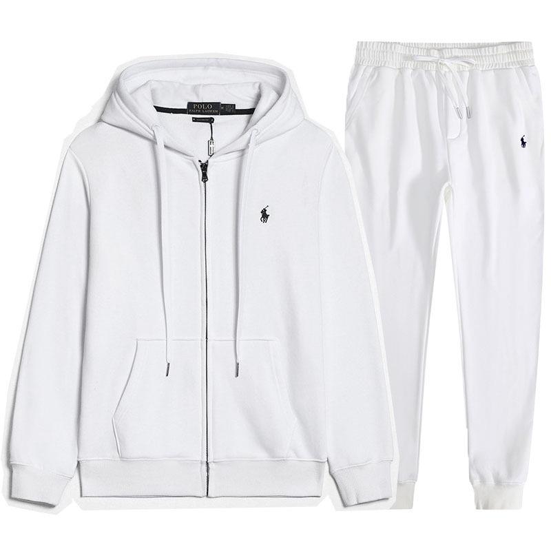 Unisex Embroidered Polo Cardigan Hoodie & Pants Set – Spring/Autumn Casual Wear