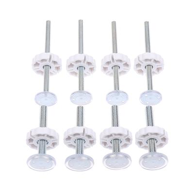 1/4pcs White M8 M10 Baby Gate Spare Kit - Pressure Fit Spindles & Screw Bolts For Safety Gates
