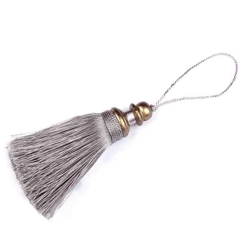 1Pc Goldene Quasten Handwerk Trim Hängenden Seil Seide Fringe Vorhang Dekor Hause Zubehör Wohnzimmer Schmuck DIY Dekorative