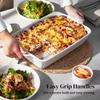 Stripe Pattern Ceramic Baking Tray Deepened Lasagna Pan Multipurpose Baking Dish  Oven