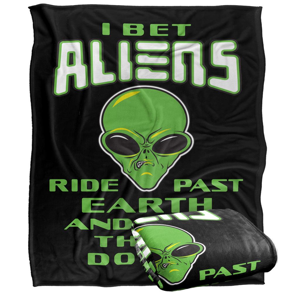JQ Licensing Sle Aliens Lock Doors Silky Supersoft Blanket