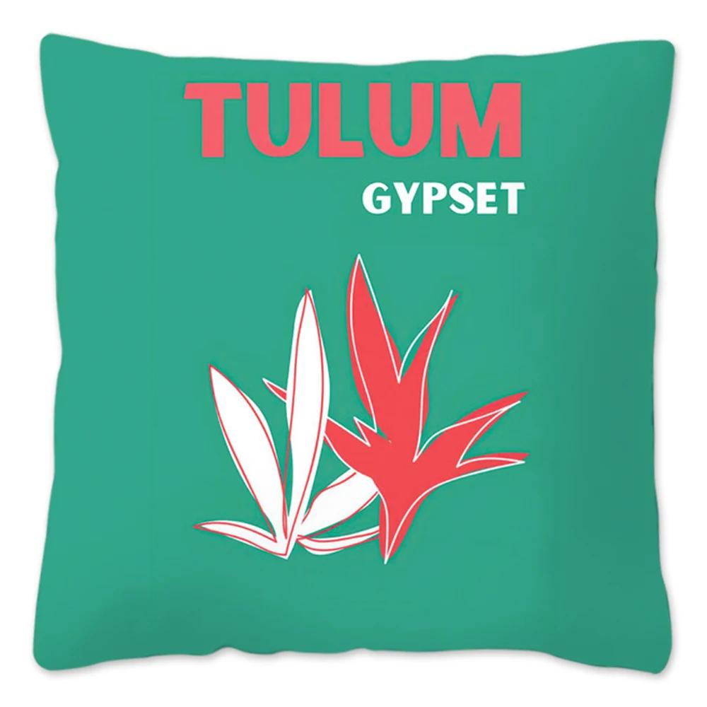 Travel Series Soft Plush Cushion Cover Custom Made Summer Pillowcase Decorative Throw Pillow Cover Vacation Printing Pillow Case