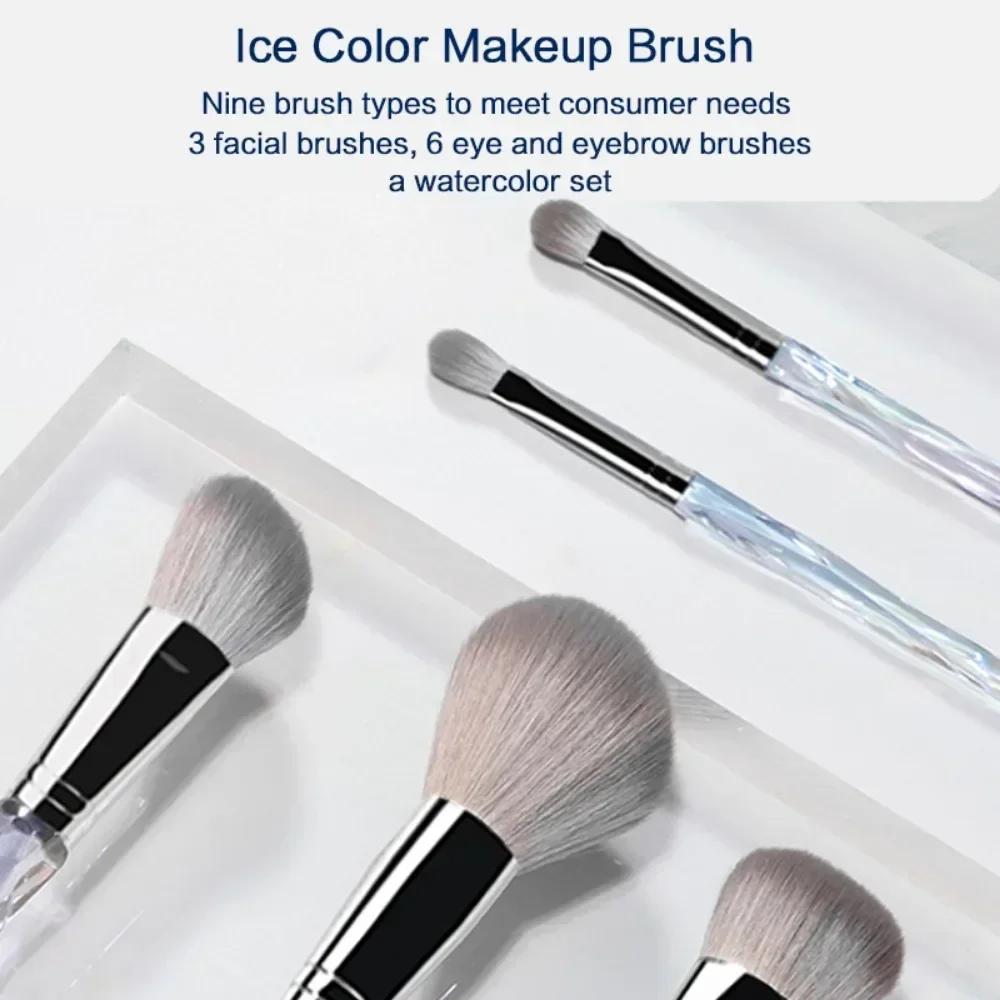Professional Makeup Brush Set 9PCS High Quality Aesthetic Beauty Eyeshadow Blush Brushes for Makeup Lovers