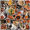 52PCS Pumpkin Witch Stickers Painted Doodle Holiday Decorations for Computers, Phones, and Notebooks Waterproof Stickers