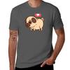 Puglie Pug Tshirt Casual Fashion Short Sleeve Cotton Tshirt