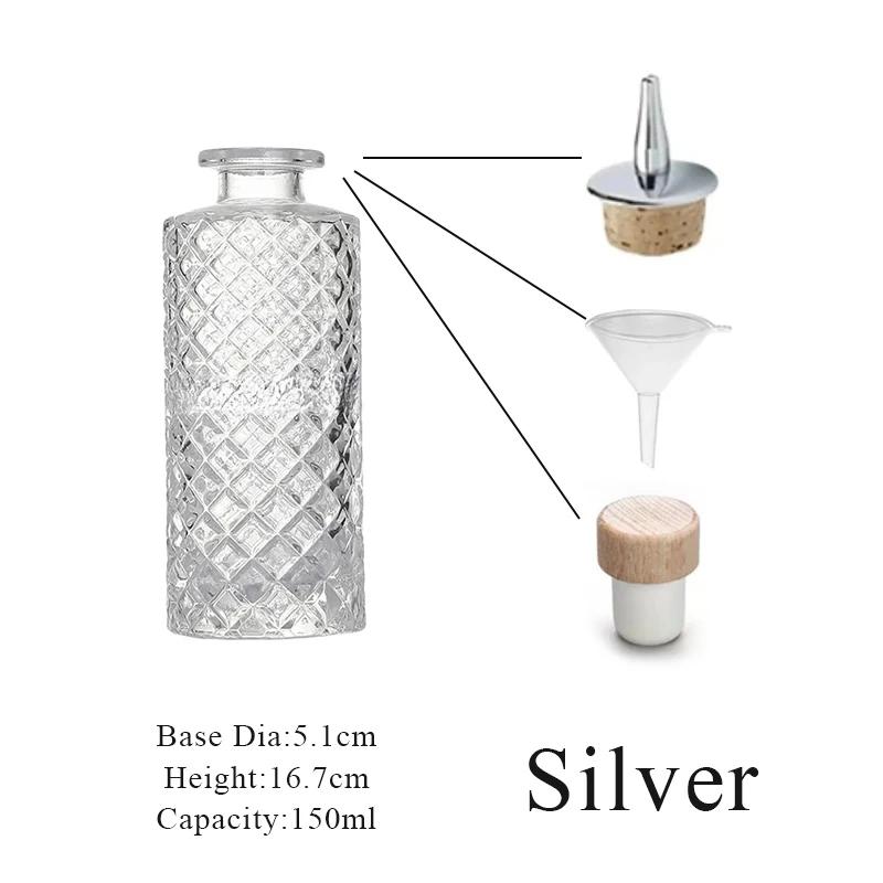 Cocktail Bitters Bottles With Cap Vintage Glass With Stainless Steel Caps Kitchen Seasoning Tools Bar Bartender Accessories