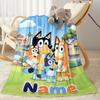 Bluey Adventure Customize Your Name Blanket Multi-purpose Customizable Blanket Warmthful Decor Versatile for Office Chair Picnics Seaside Nap