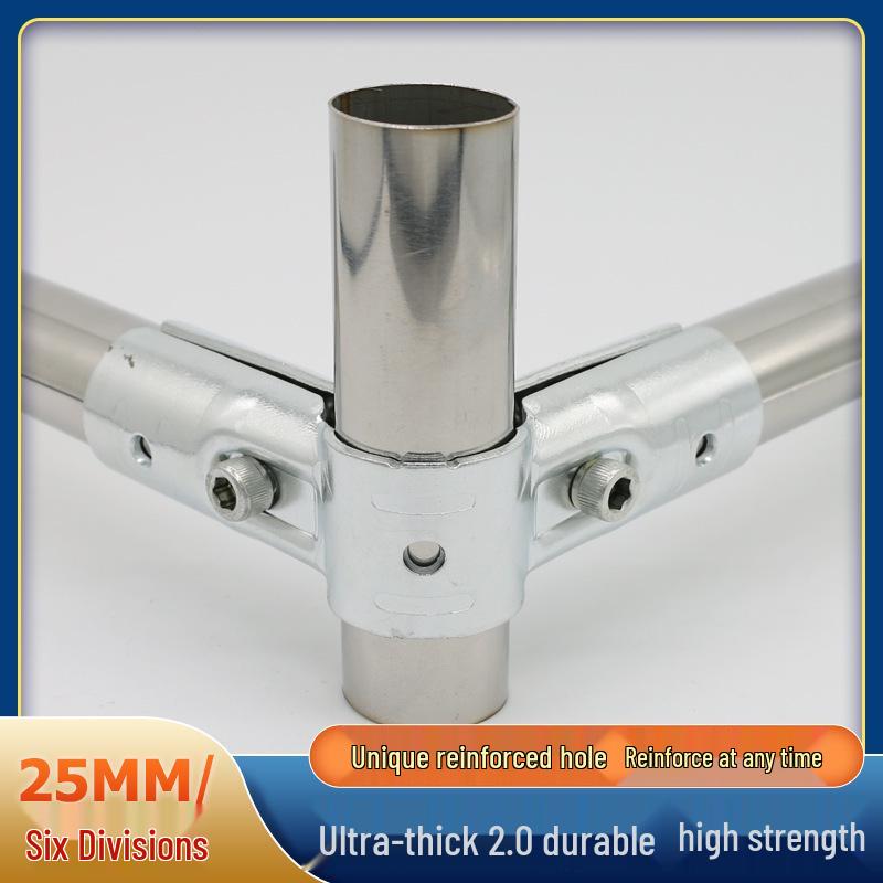 25mm Edelstahl T-förmiger Rohrverbinder für Kleiderständer & Gewächshäuser