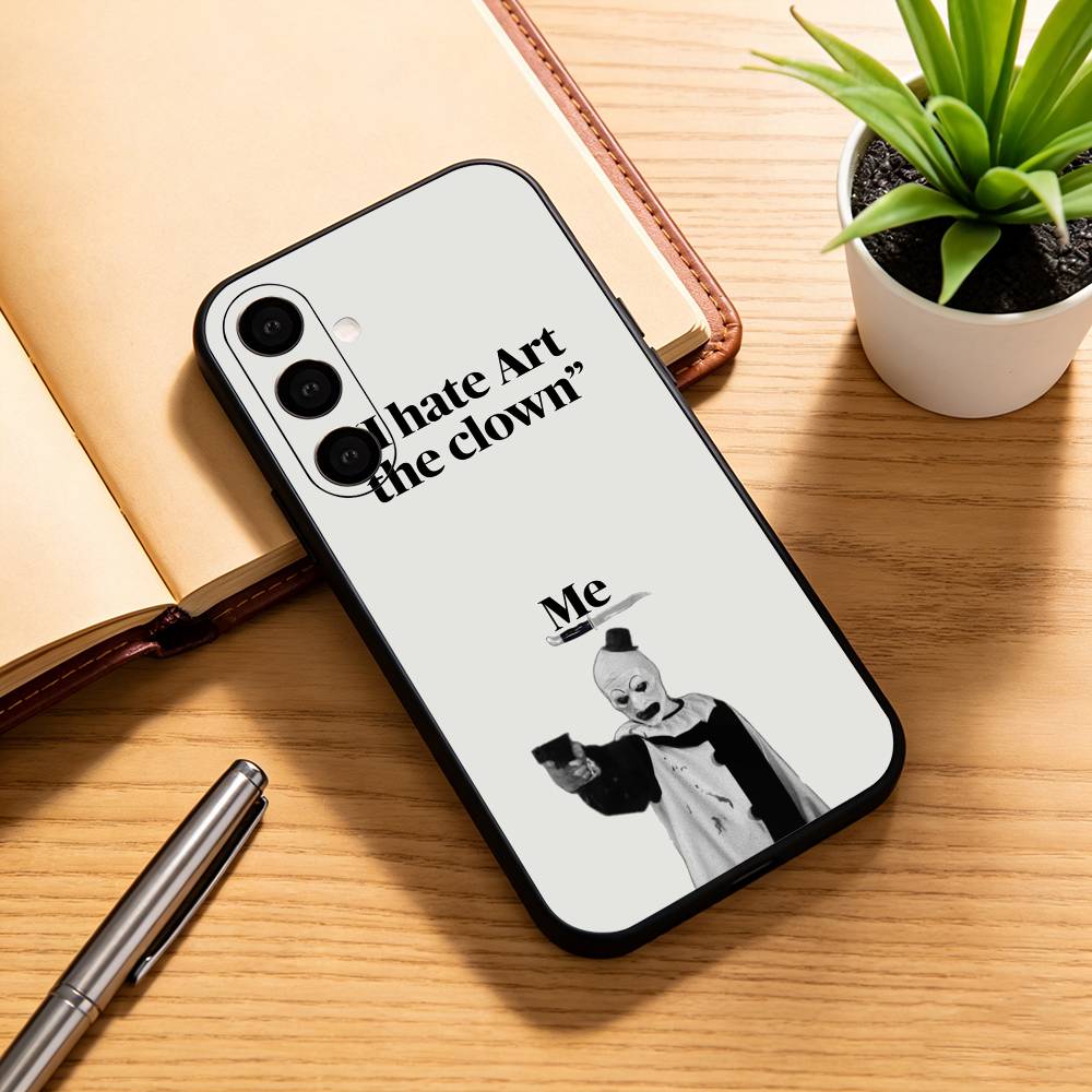 

Art the Clown horror Terrifer Phone Case For Samsung Galaxy A73,A72,A71,A70,A53,A52,A51,Soft Silicone Black Cover Samsung a20s