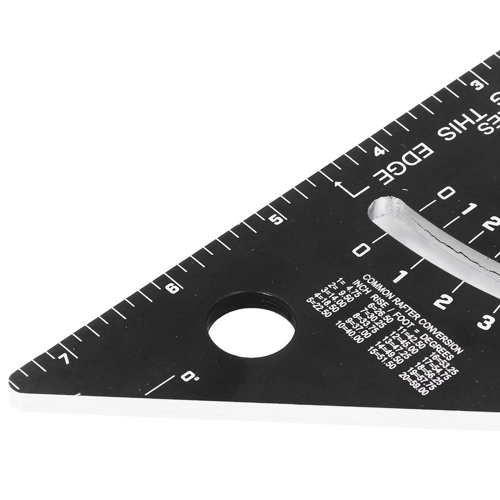 7 Inch Aluminum Alloy Triangle Ruler Adjustable Angle Adjustable Rafter Framing Square Woodworking