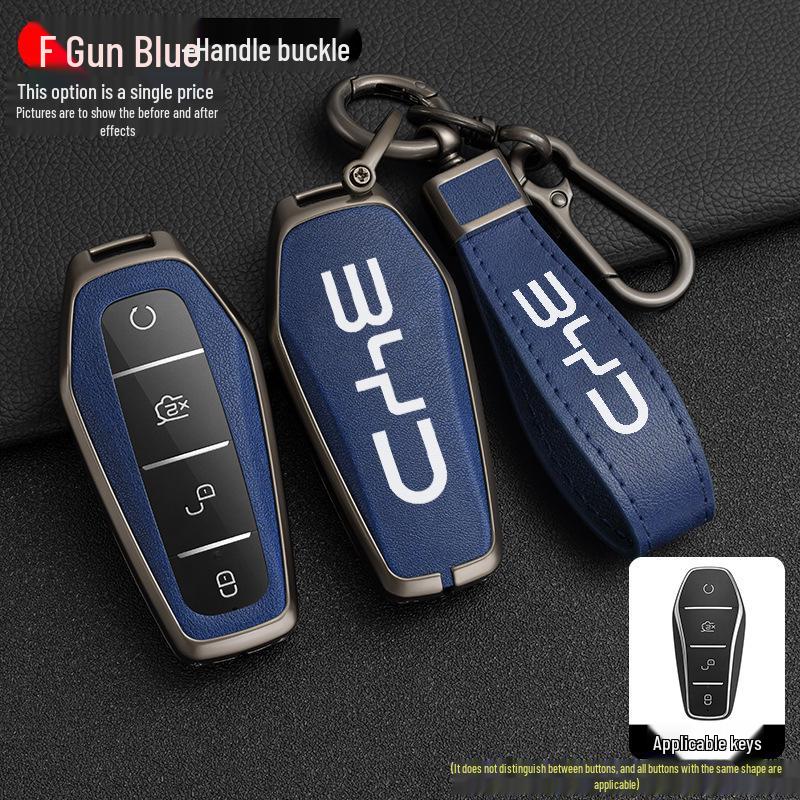 BYD Han Key Case for Qin Pro, Song Max, New Energy, Tang, Song Plus - Metal Shell Car Bag Buckle.