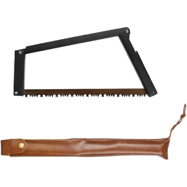 13 Inch Folding Bow Saw Folding Hand Saw,Multifunctional Rectangular Hand Saws for Wood, Bone, Tree Pruning, Camping (black)
