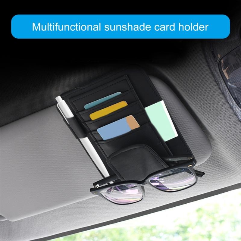 Automotive Sun Visors Eyewear Card Clip Glasses Organizers Space Saving Designs for Commuters and Long Distance Drivers
