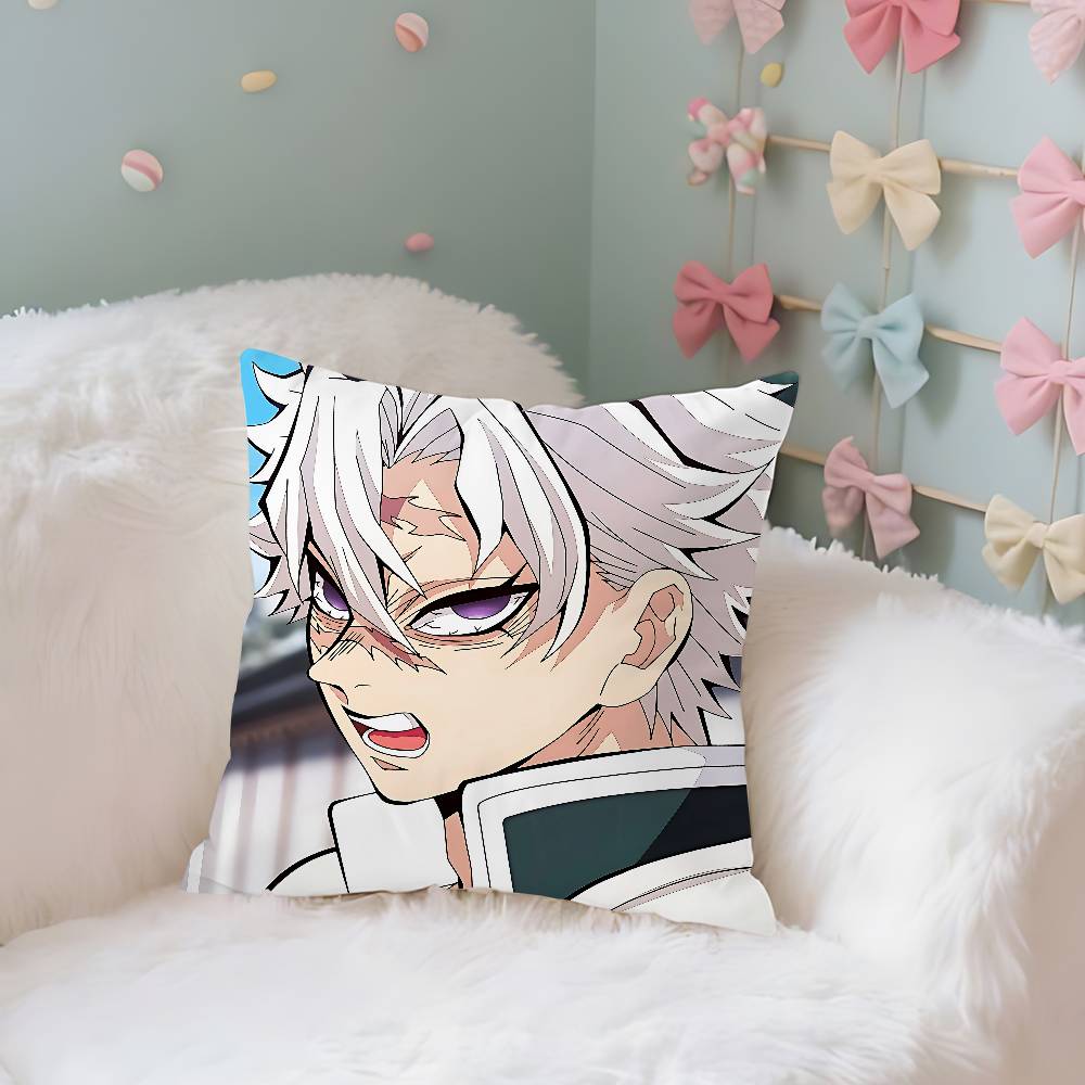 Cute SShinazugawa SanemiS Case Plush Fabric Soft Pillowcase Double Sided Print Cushion Cover Household Gifts