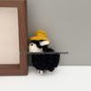 Yellow Hat Sheep Wool Felt Ornament Keychain 