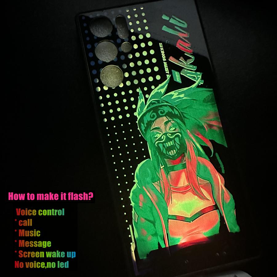 Luminous Flash Phone Case for ZTE Nubia Red Magic 10s 10 Pro 9S 9 Pro 8 8s 7 7s 6 6s Protective LED Cover Akali Fundas Capa