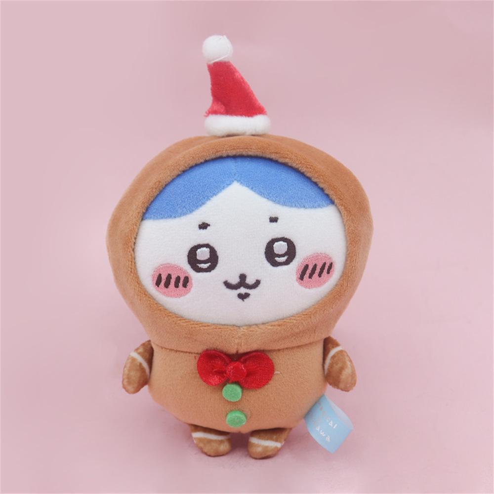 Christmas Gingerbread Man Bear 12Cm Pendant Keychain Soft Animal Great Gift Plush Doll Figure