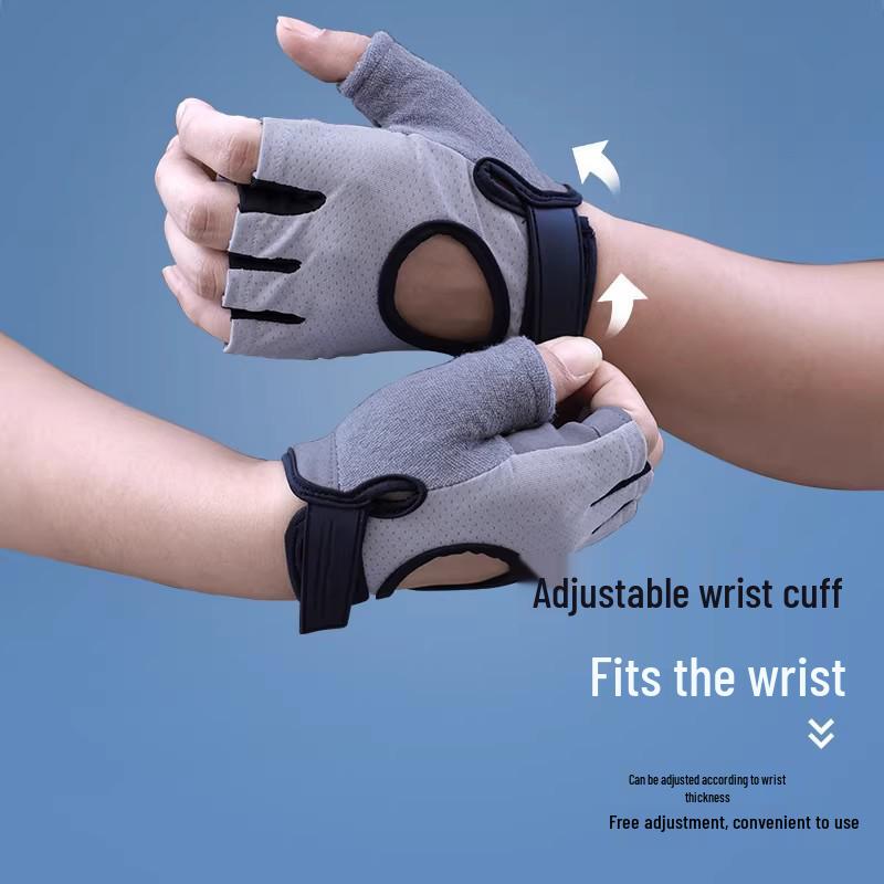Half-Finger Breathable Cycling Gloves for Men & Women - Shock Absorption, Ideal for Road & Mountain Biking