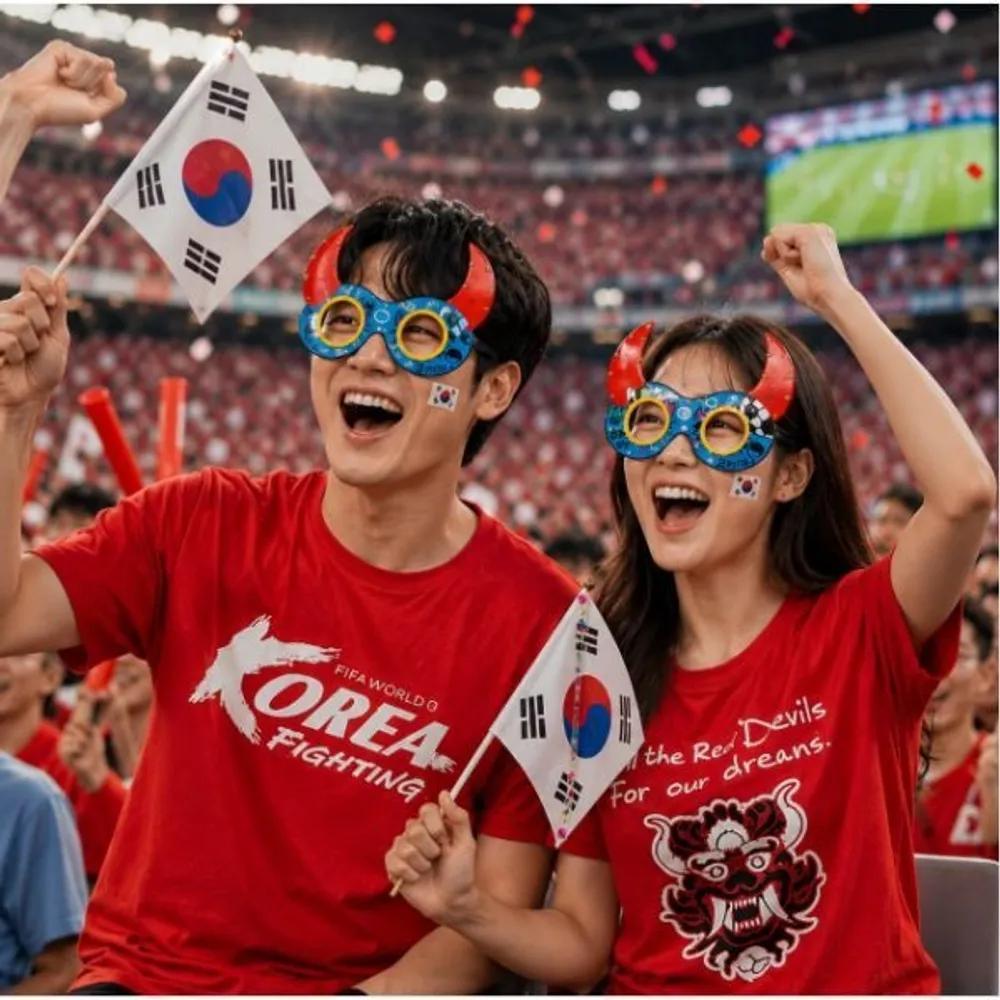 Making World Cup Red Devils Cheering Glasses (4 pieces)