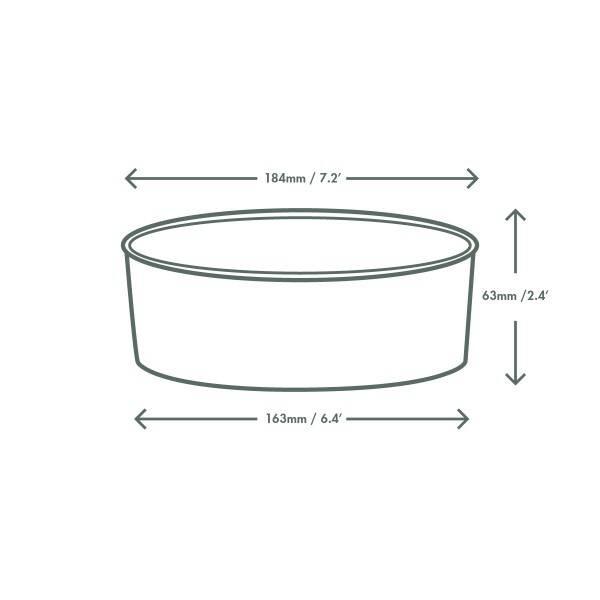 Miska Papierowa Sałatkowa Kraft 1000 Ml Śr. 185 Mm 50 Szt.
