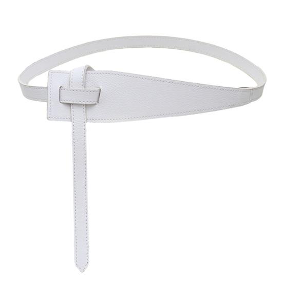 Cintura in ecopelle da donna semplice stile coreano forma irregolare nodo regolabile cintura lunga abito cappotto cintura corsetto accessori moda