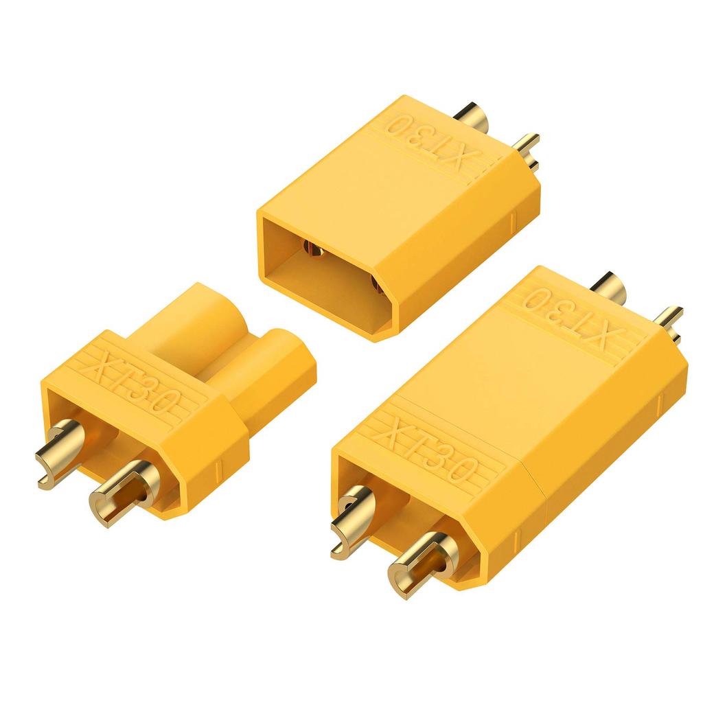 AUTOUTLET XT30 Connectors, 20PCS, 10 Pairs, Male & Female XT30 Connector Plugs with Heat Shrink Tubing for RC Cars, Boats, and LiPos