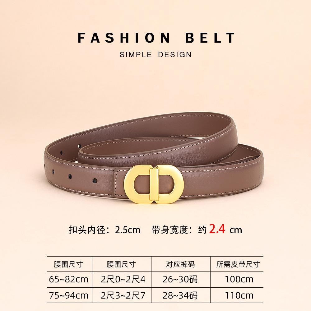 Curea Dama Piele Decorativă Costum Palton Curea Simplă High-End Piele Vacă Pură Curea Blugi