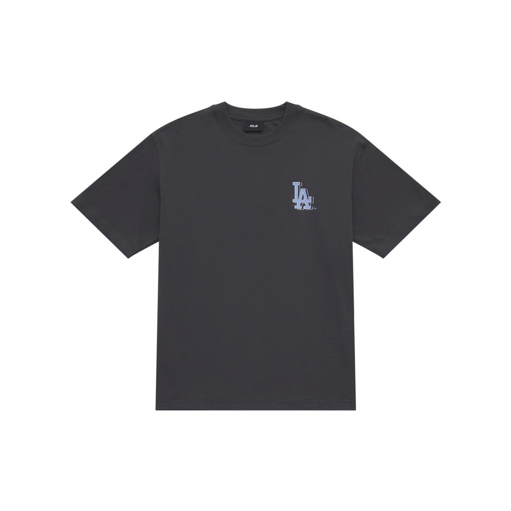 New MLB MONOGRAM Collection Los Angeles Dodgers SS25 T Shirt Unisex Charcoal Gray 3ATSM2153-07CGS