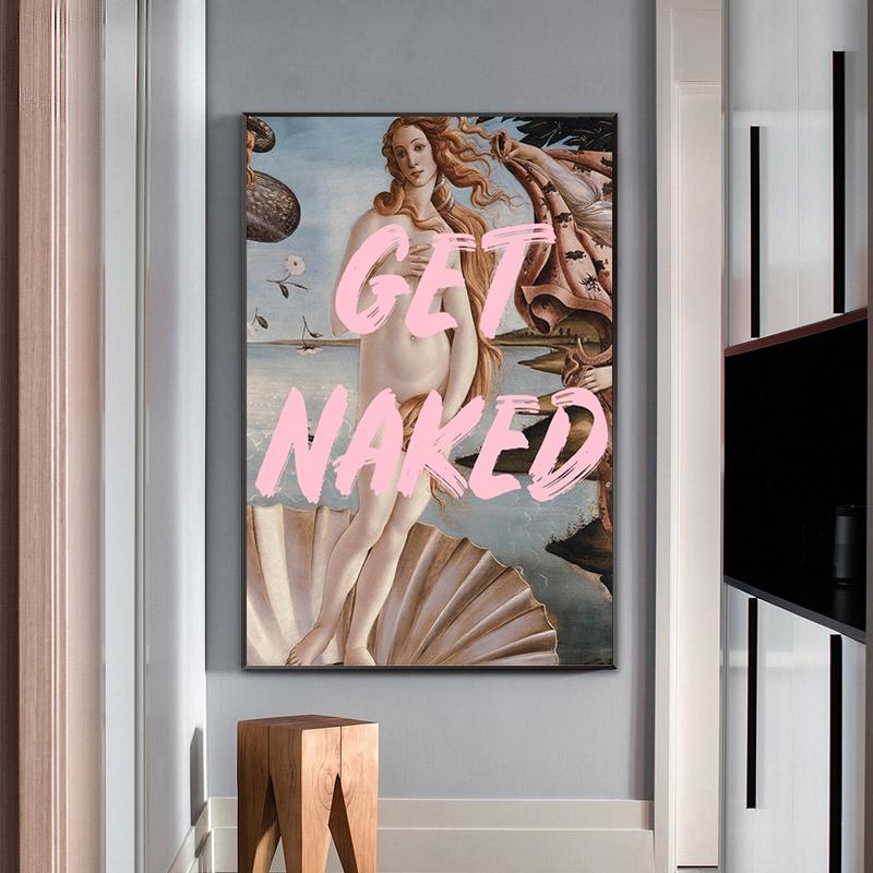Peintures sur toile abstraites de femmes nues, affiches et imprimés de filles, tableau d'art mural pour décoration murale de salon, Cuadros