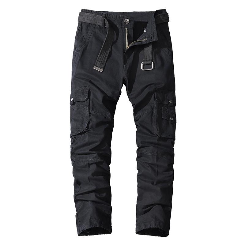 Casual Pants Men 'S Cotton Multi -Pocket Trousers Washed Sports Overalls Men 'S Pants