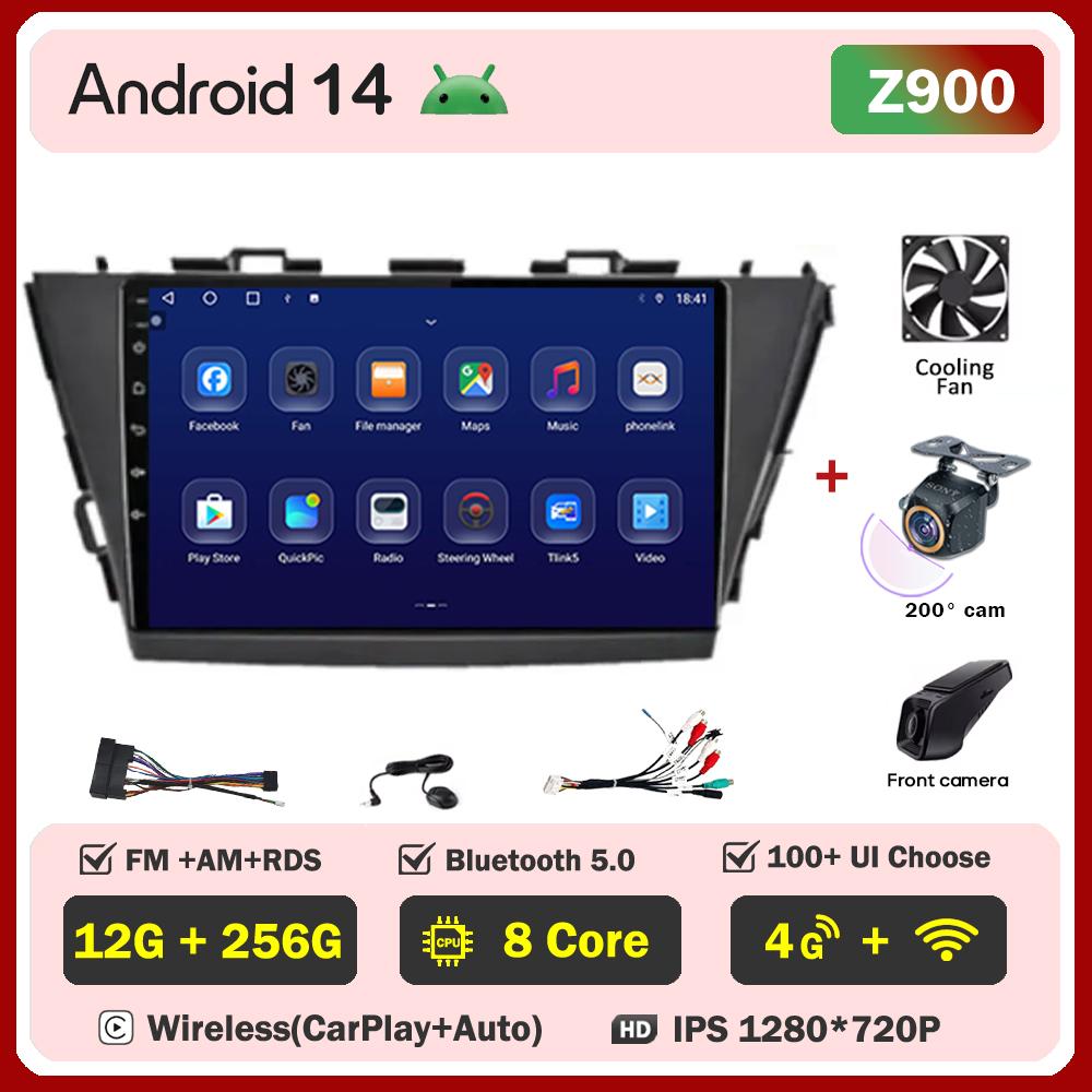 For Toyota Prius Plus V Alpha 2012-2017 Car Radio Player Car Carplay Screen Autoradio Mirror Link Car Intelligent Systems 8 Core