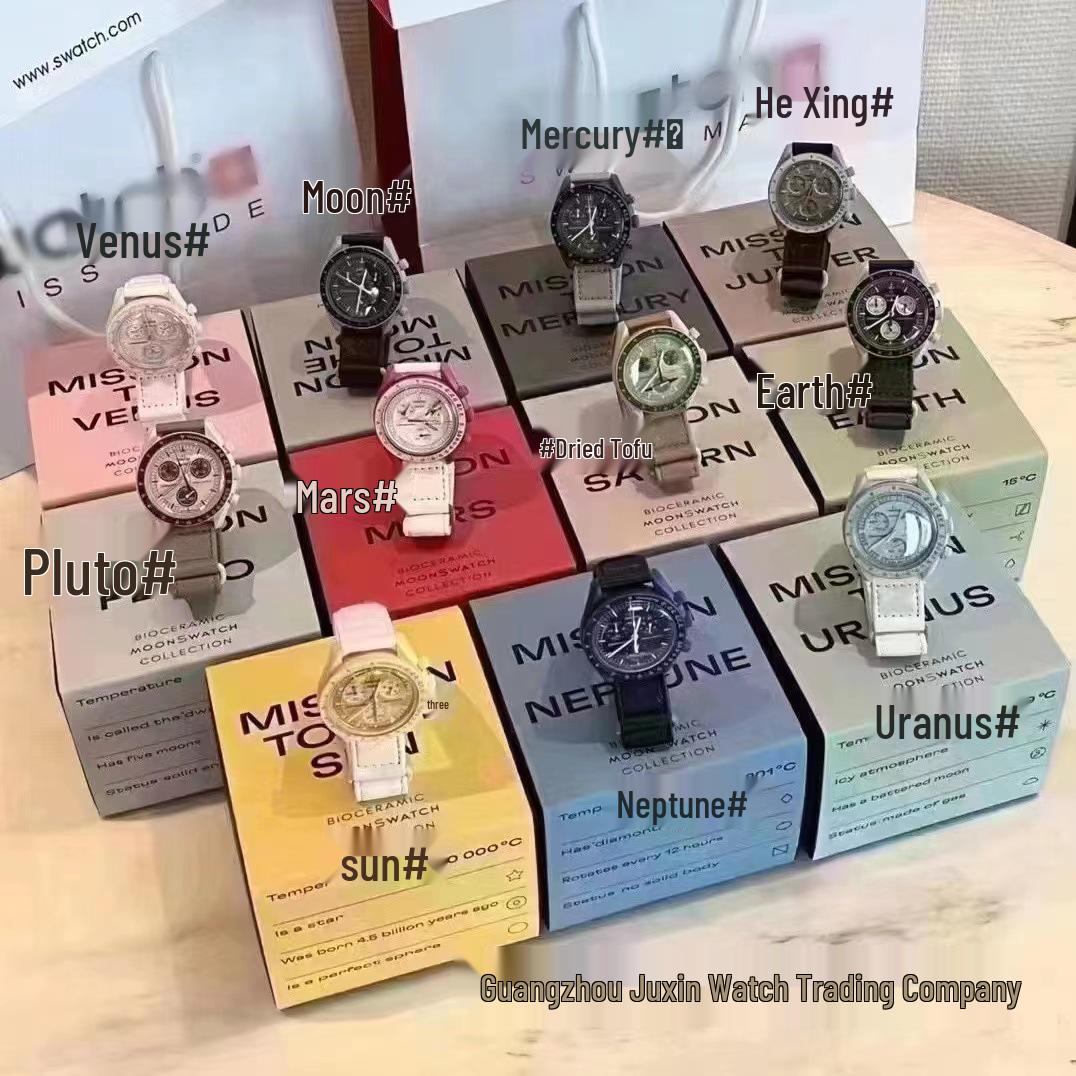 

Мужской хронограф Lunar Mercury: Кварцевые часы с шестью стрелками, вдохновленные космосом