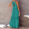 Damen Sommer Langes Kleid Big Swing Strandkleid