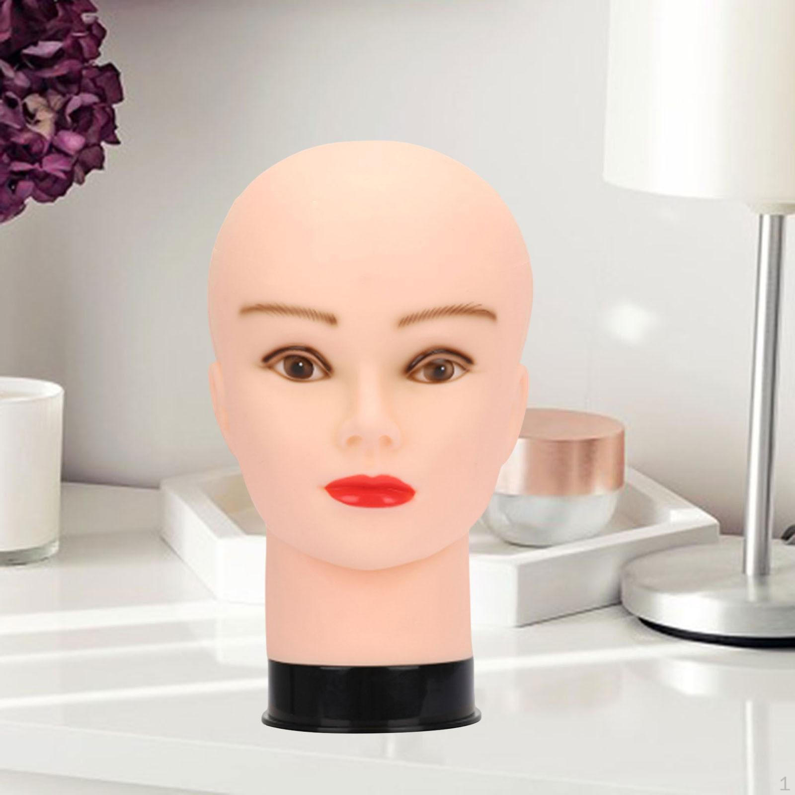 

Лысая голова манекена для макияжа, кукла, отдельно стоящая, прочная, парик, манекен для салона шарфов Black Base Female