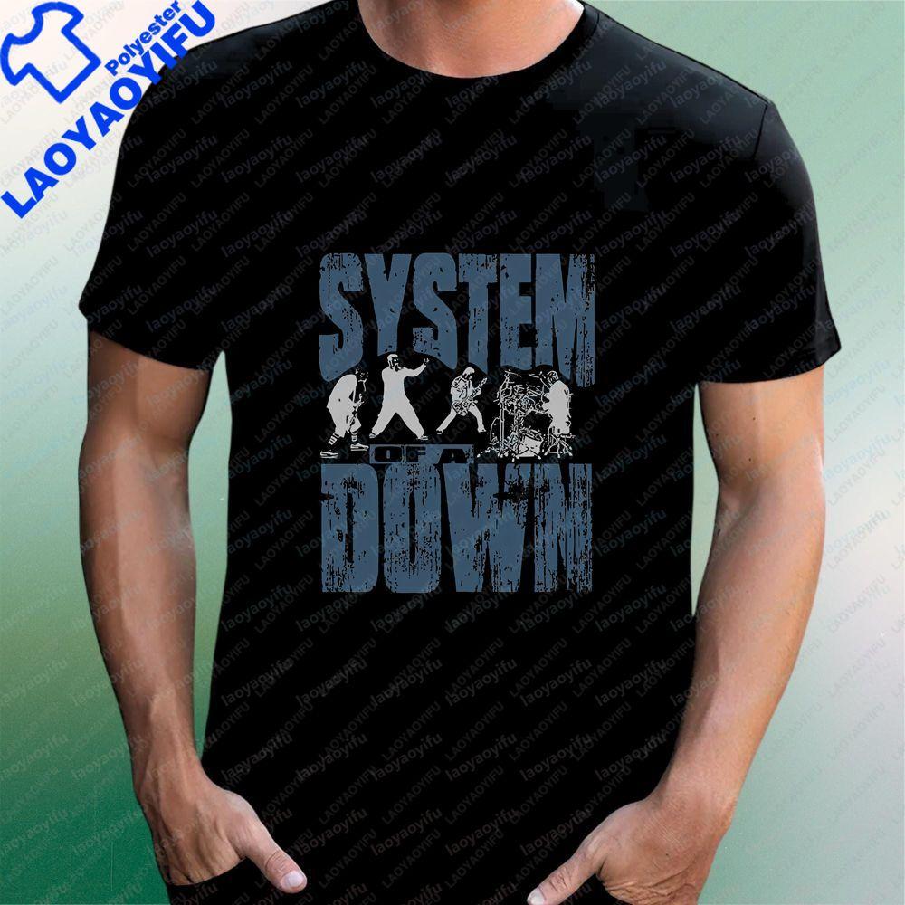 System of A Down Summer Trend Short-Sleeved Unisex's and WoUnisex's Universal Pattern Large-Sized Comfortable T-Shirt