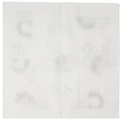 Koji Company Dishcloth, Made In Japan, Kaya Fabric, Cotton and Rayon, Exotic Shorthair, 30x30cm, White, 174017