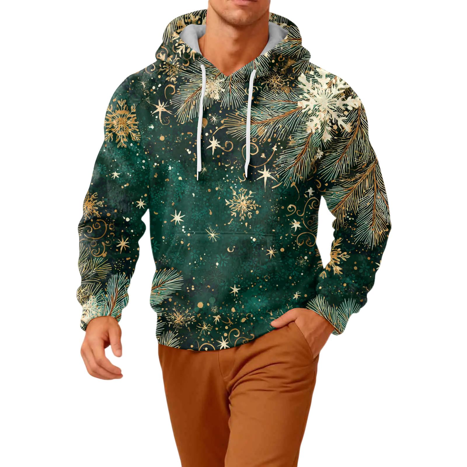 

Мужская повседневная фланелевая толстовка с капюшоном и длинными рукавами XXL