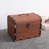 Decorative Wooden Treasure Bank Small Treasure Chest Storage Box Money Lock Boxes  Wedding Trinket