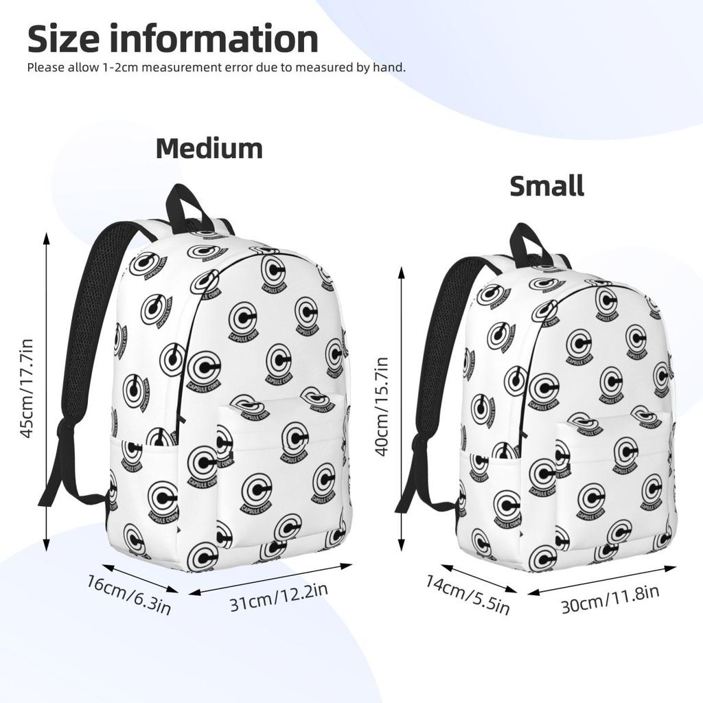 Capsule Corp Logo Backpack Daypack Large Capacity Kids BookBag School Bag Shoulder Bags for Men Women