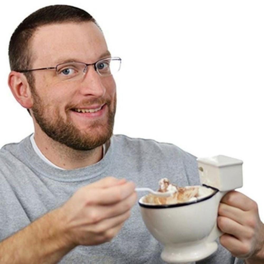 Lustiger Toilettenwasserbecher Minimalistischer Milchbecher Modischer Kackbecher Geburtstagsgeschenk