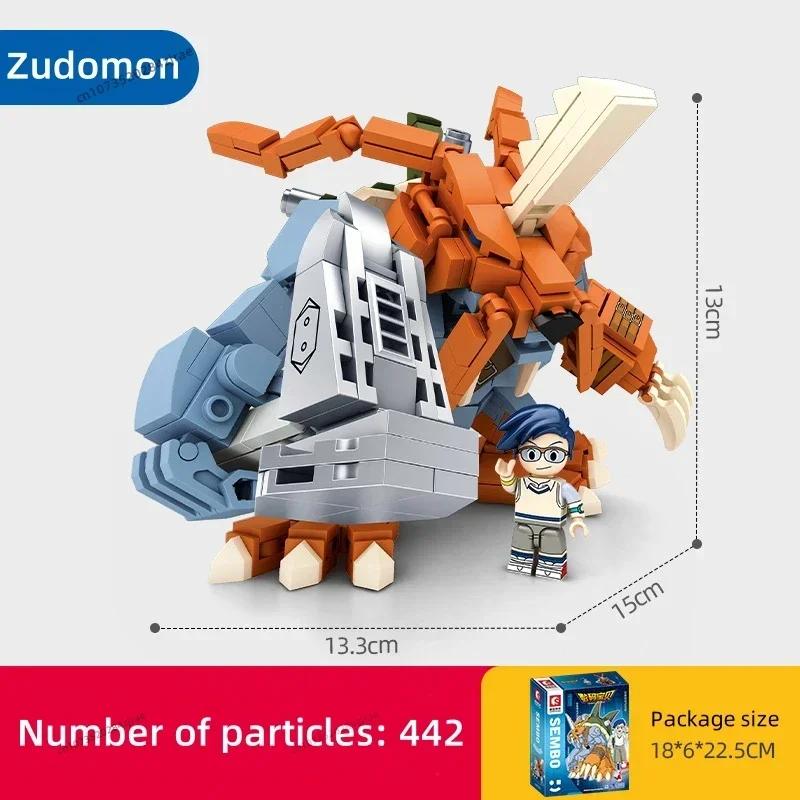 NEUER BLOCK Digimon Bausatz Bausteine Kampf Greymon Agumon Spielzeug Anime Ornamente Modell Kinder Weihnachtsgeschenk
