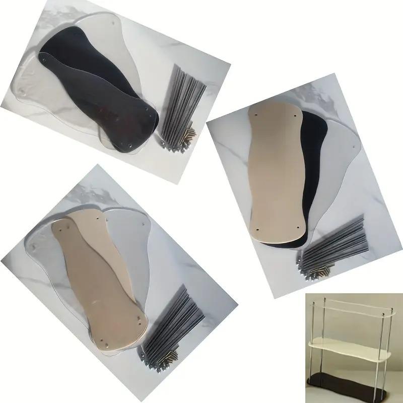 Stylowy 3-poziomowy Stojak do Przechowywania na Biurko Akrylowy Stojak Ekspozycyjny, Odpowiedni do Przechowywania Filiżanek, Dekoracji Perfum, Elegancki i Prosty